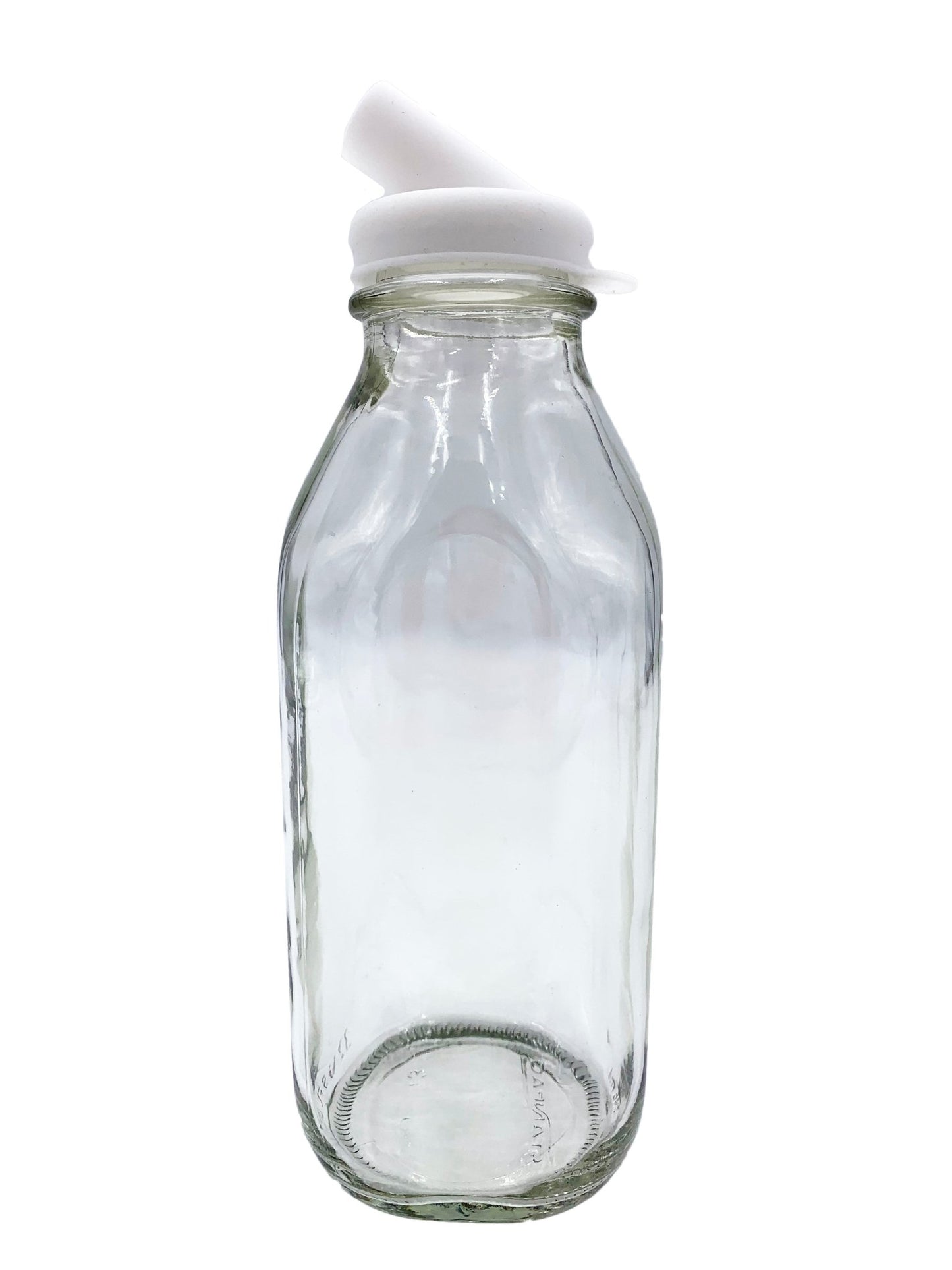 The Dairy Shoppe Glass Milk (Qt) Bottles with Extra Lids & NEW Pour Spout! (4, 33.8 oz)Shenandoah Homestead Supply00715407462084